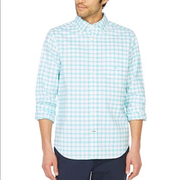 Men’s Nautica Plaid Button Down Shirt - Picture 1 of 8